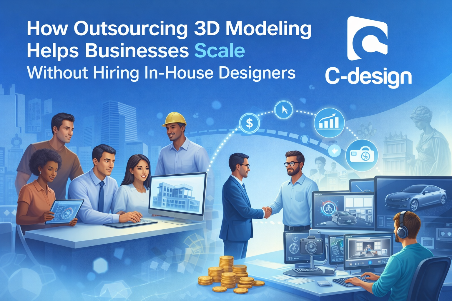 How Outsourcing 3D Modeling Helps Businesses Scale Without Hiring In-House Designers