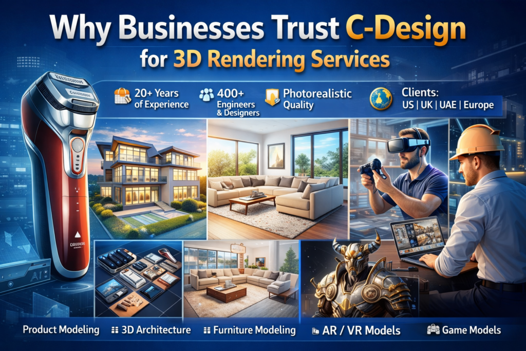 Why Businesses Trust C-Design for 3D Rendering Services