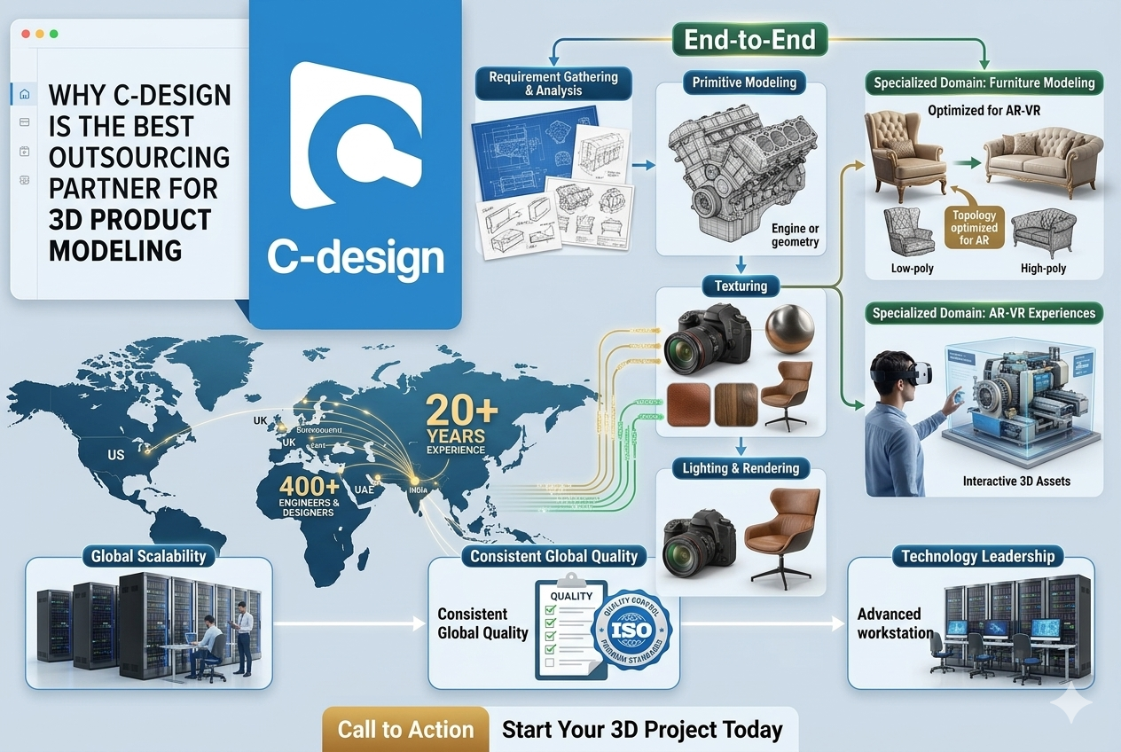 Why C-Design Is the Best Outsourcing Partner for 3D Product Modeling