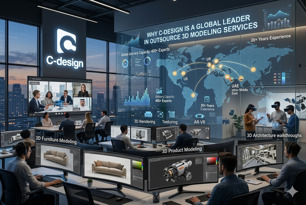 Why C-Design Is a Global Leader in Outsource 3D Modeling Services