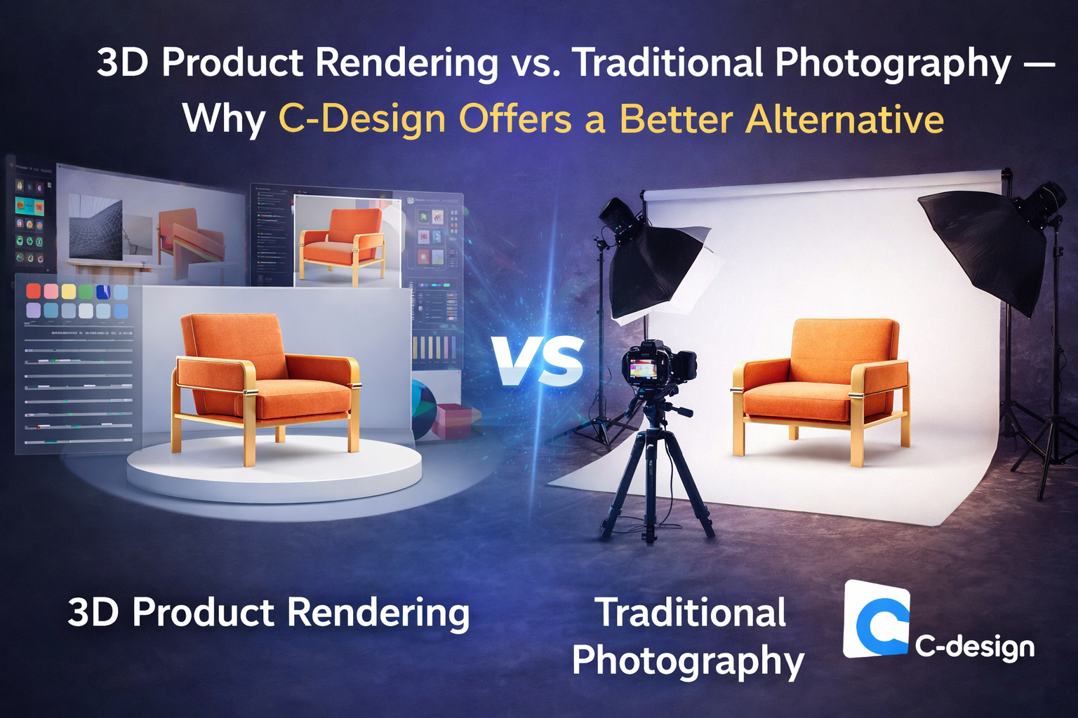 3D Product Rendering vs. Traditional Photography — Why C-Design Offers a Better Alternative